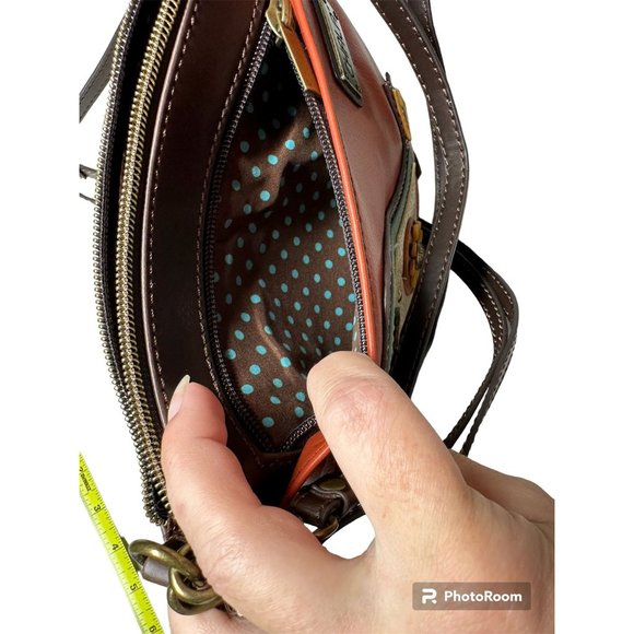 Chala Crossbody Leather Bird Bag 2 Adjustable STraps - Picture 5 of 10